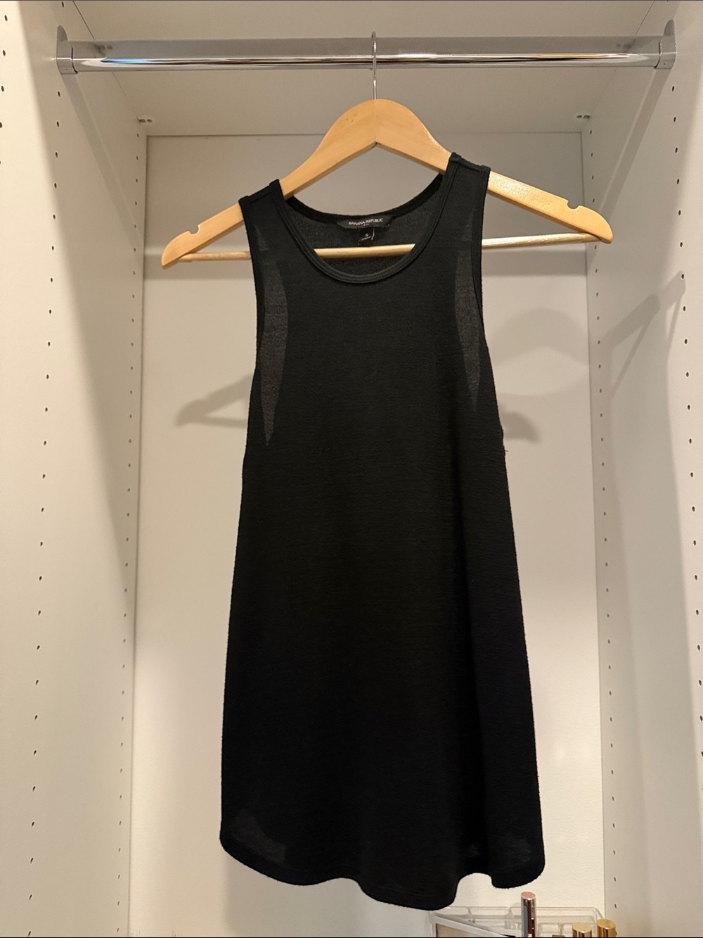 Banana Republic Black Sleeveless Knit Tank Dress